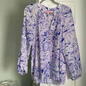 Lily Pulitzer Rock the Dock Elsa Blouse XL
